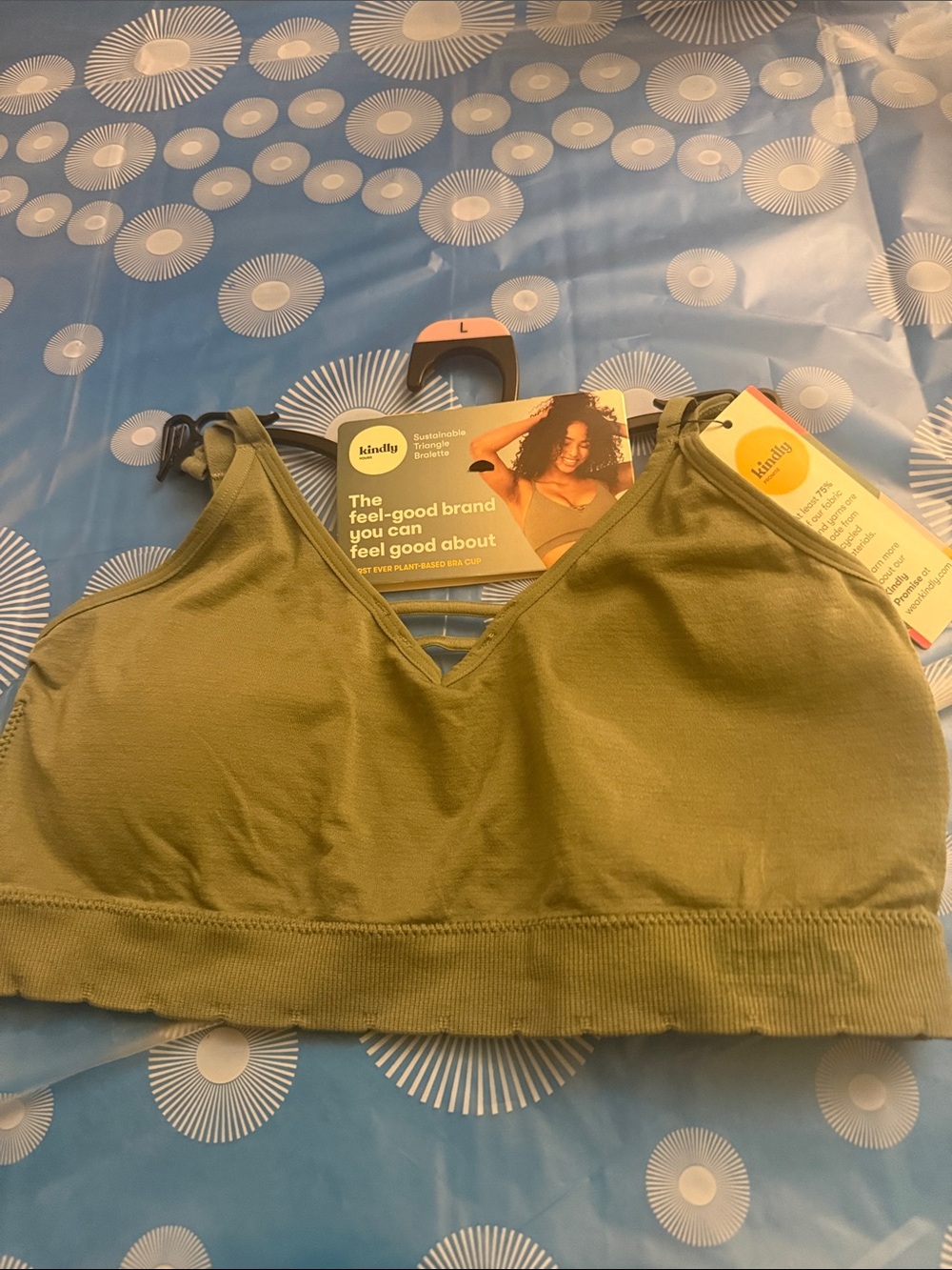 Olive Green Wireless Bralette - Women